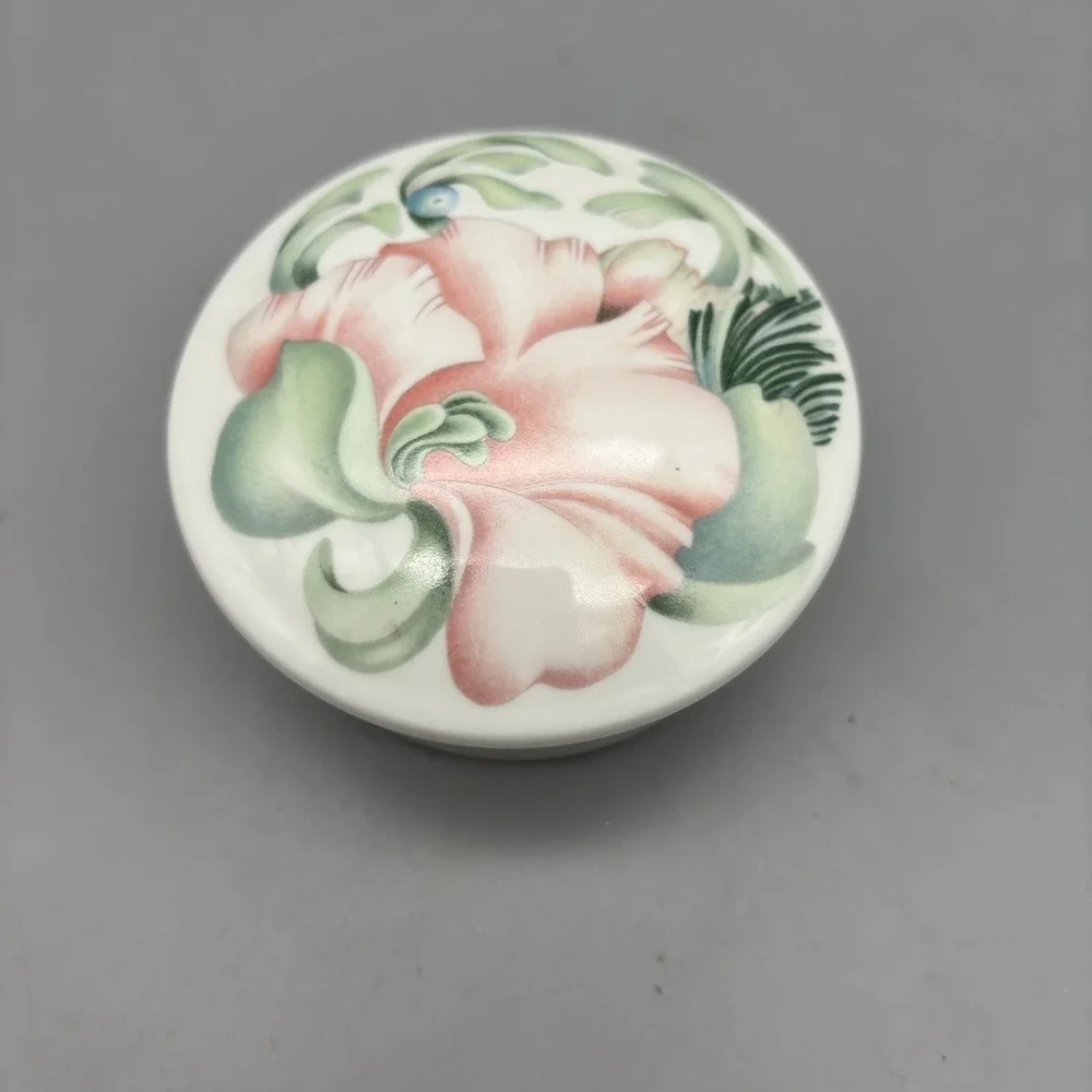 Vintage Limoges Anais Anais Porcelain Trinket Box with Floral Lid‎